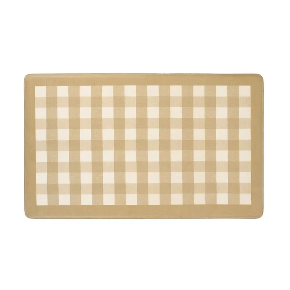 Plaid Anti Fatigue Mat, Non Slip Textured Buffalo Comfort Standing Floor Mats